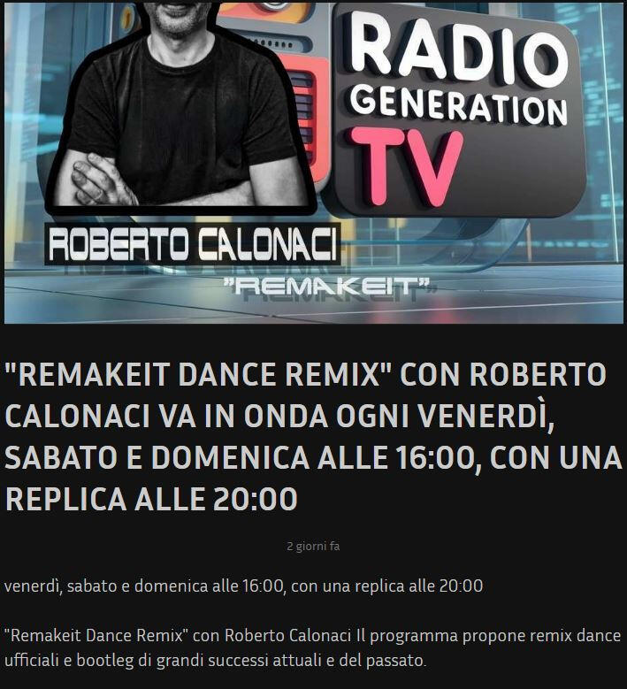 Remakeit su Radio Generation